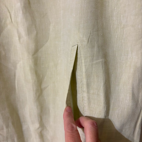 J. Jill 100% Linen Shift Dress with Pockets, Light Green size L - Picture 9 of 12